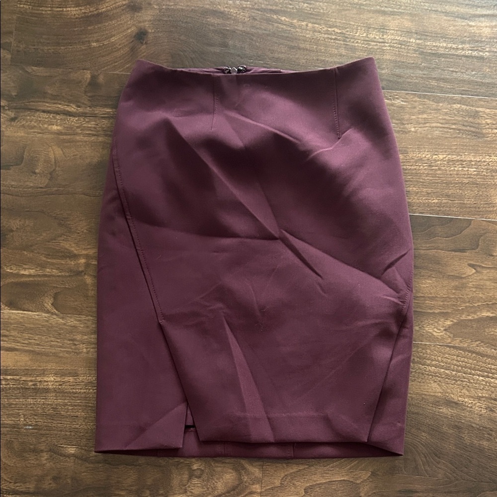 White House Black Market Deep Burgundy Pencil Skirt